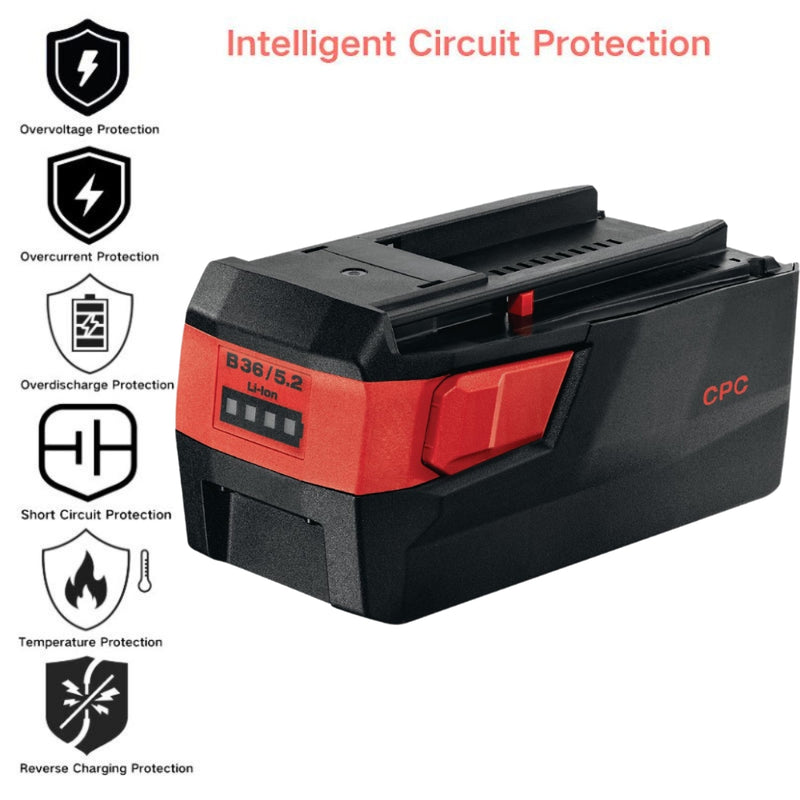Cargue la imagen en el visor de la galería, Genuine Original Hilti B36 36V/5.2A - Replacement Electrical Tool Li-ion Battery - Polar Tech Australia