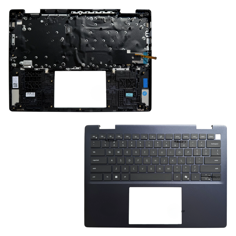 Cargue la imagen en el visor de la galería, Dell Inspiron 14 7440 7445 2-In-1 Series - Laptop Palmrest Cover Frame With Keyboard US English Layout