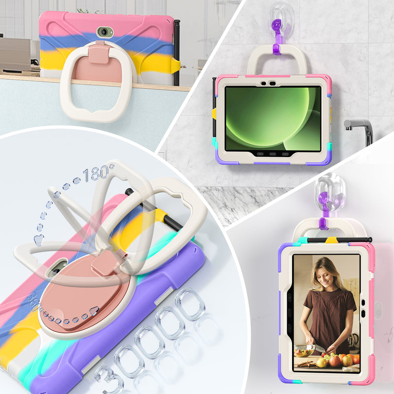 Cargue la imagen en el visor de la galería, Samsung Galaxy Tab Active Pro / Active 4 Pro / Active 5 Pro Series - Heavy Duty 360 Degree Rotate Stand Hand Strap Case With Shoulder Strap - Polar Tech Australia