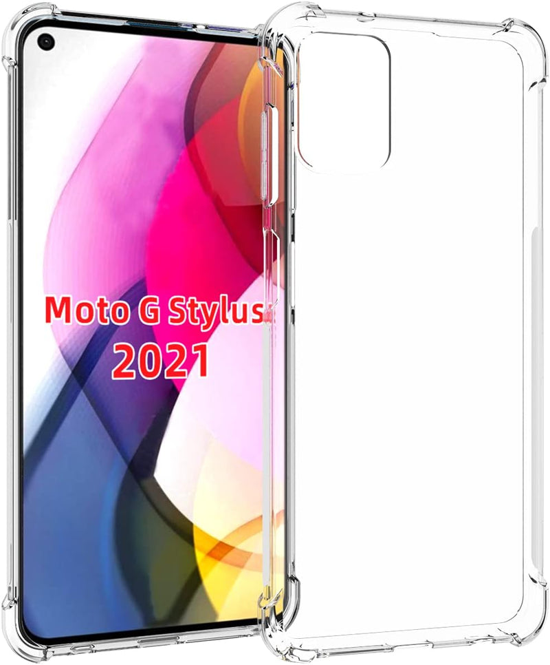 Cargue la imagen en el visor de la galería, Motorola Moto G Stylus 2021 - AirPillow Cushion Transparent Soft Clear TPU Four Corners Protective Case - Polar Tech Australia