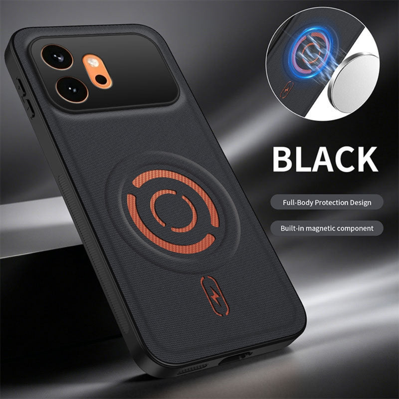 Cargue la imagen en el visor de la galería, Honor 600 - Tech Fabric Texture Magnetic PC Hybrid TPU Phone Case