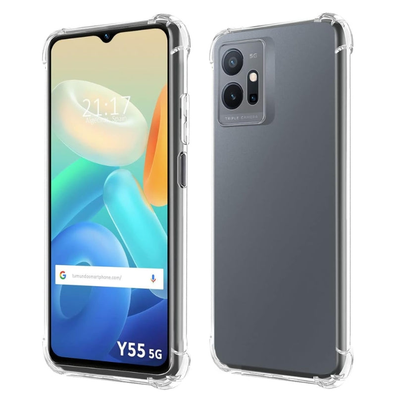 Chargez l'image dans la visionneuse de la galerie, Vivo Y55 5G - AirPillow Cushion Transparent Soft Clear TPU Four Corners Protective Case - Polar Tech Australia