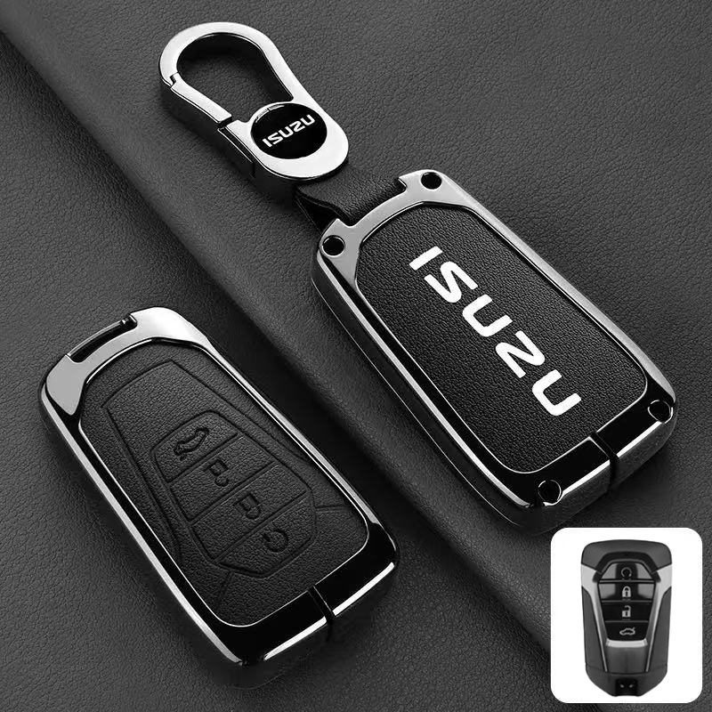 Chargez l'image dans la visionneuse de la galerie, Isuzu Aluminum Alloy Shockproof Car Key Case Cover for D-Max, MU-X, Lingtuo, Ruimai