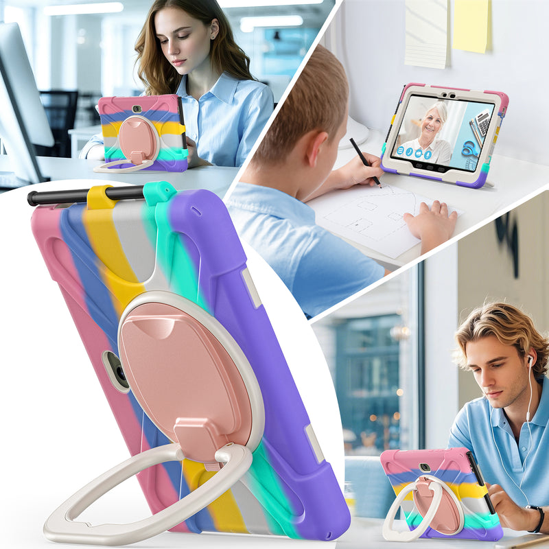 Cargue la imagen en el visor de la galería, Samsung Galaxy Tab Active Pro / Active 4 Pro / Active 5 Pro Series - Heavy Duty 360 Degree Rotate Stand Hand Strap Case With Shoulder Strap - Polar Tech Australia