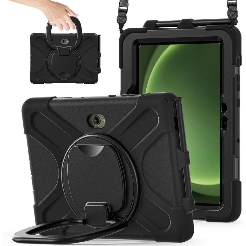 Cargue la imagen en el visor de la galería, Samsung Galaxy Tab Active Pro / Active 4 Pro / Active 5 Pro Series - Heavy Duty 360 Degree Rotate Stand Hand Strap Case With Shoulder Strap - Polar Tech Australia