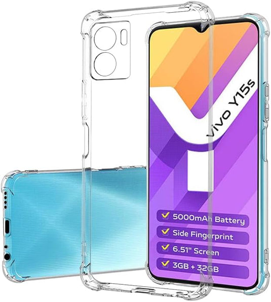 Vivo Y01/Vivo Y15s 2021 - AirPillow Cushion Transparent Soft Clear TPU Four Corners Protective Case - Polar Tech Australia