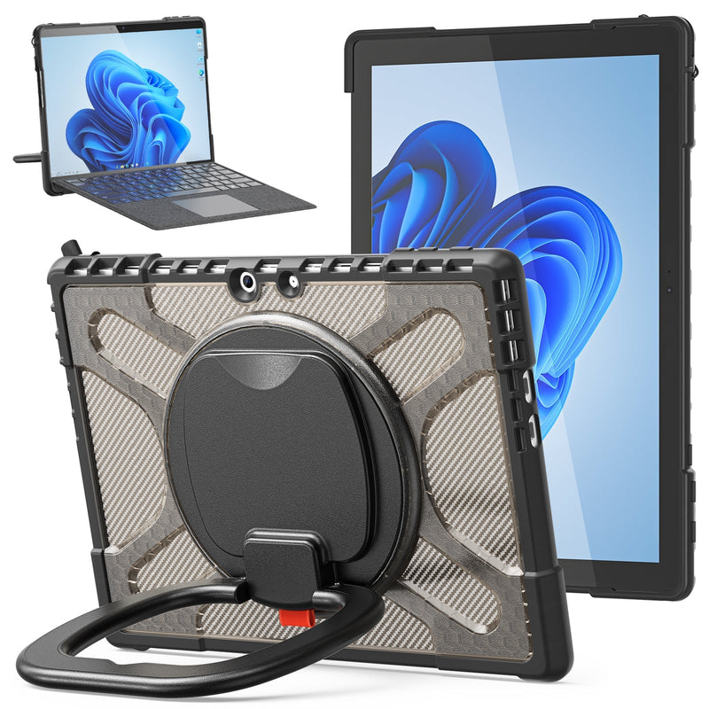 Chargez l'image dans la visionneuse de la galerie, Microsoft Surface Pro 4/5/6/7/7 Plus - 360 Degree Rotate Shockproof Heavy Duty Tough Stand Case Cover With Pen Holder - Polar Tech Australia
