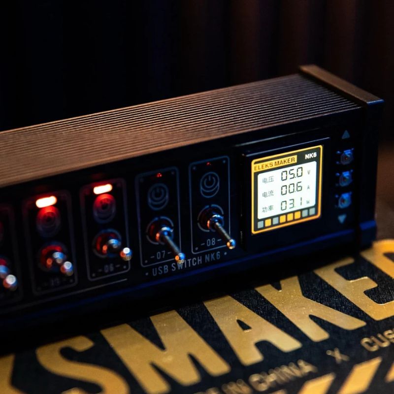 Chargez l'image dans la visionneuse de la galerie, Eleksmaker NK6 USB Data Hub with Individual LED Power Switches & Voice Control RGB Light