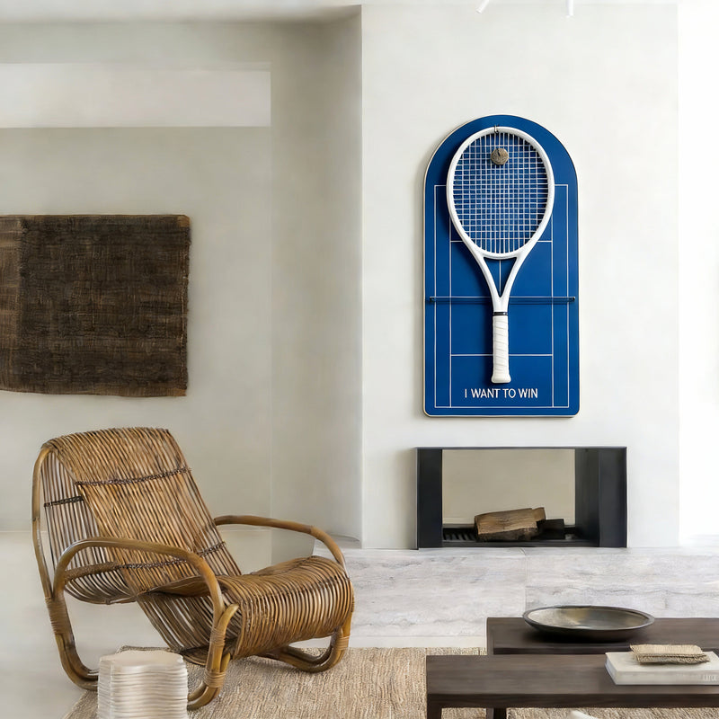 Load image into Gallery viewer, Australian Open Inspired Tennis Racket Wall Mount – Minimalist Display Holder & Storage Frame - Polar Tech Australia