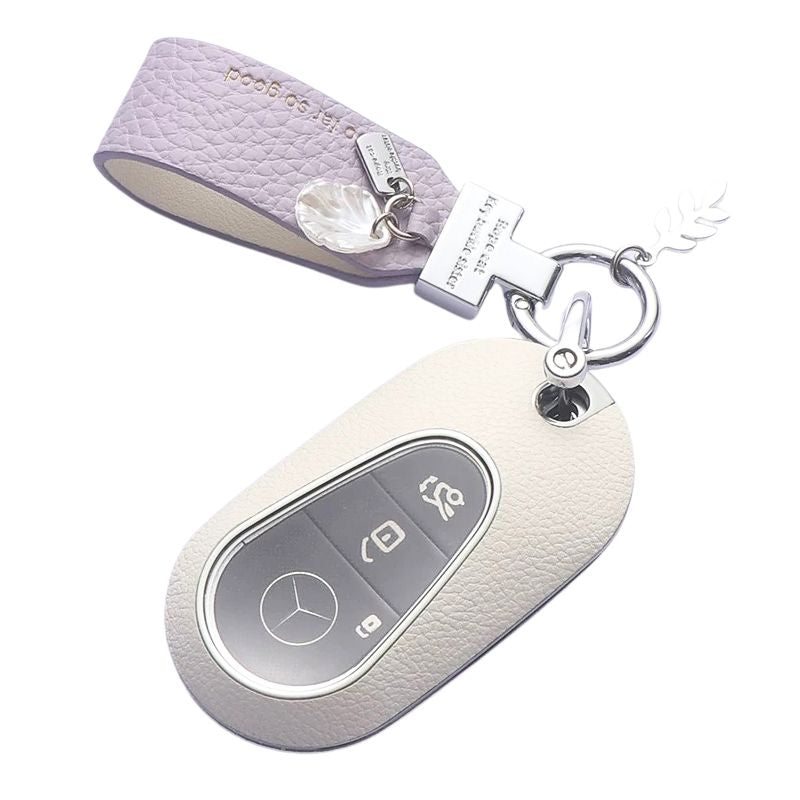 Chargez l'image dans la visionneuse de la galerie, Mercedes Benz Stylish Elegant PU Leather Protection Car Key Fob Case Cover For Benz A, C, E, S-Class, GLC, GLE, GLS, GLS, EQC, EQS - Polar Tech Australia