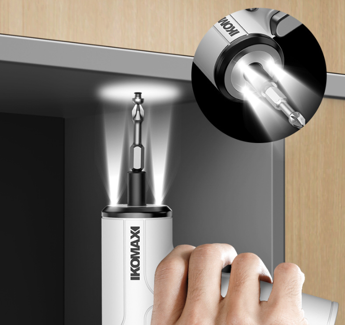 Load image into Gallery viewer, Komax White Portable USB Rechargeable 4 Speed Cordless Electric Screwdriver with LED - Polar Tech Australia