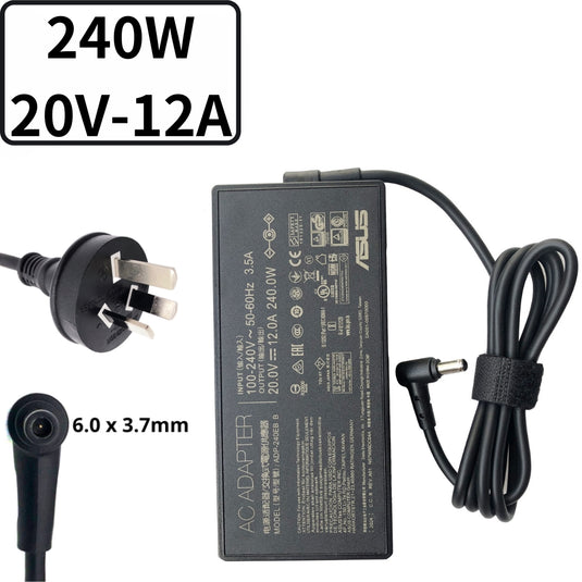 [20V-12A/240W][6.0x3.7] ASUS Rog 15" 16" Zephyrus Gaming Laptop AC Power Supply Adapter Charger - Polar Tech Australia