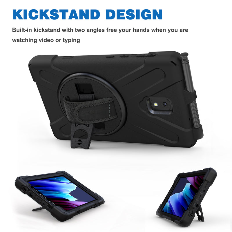 Load image into Gallery viewer, Samsung Galaxy Tab Active 3 & 5 8" 2020 Heavy Duty 360 Degree Rotate Stand Hand Strap Case - Polar Tech Australia
