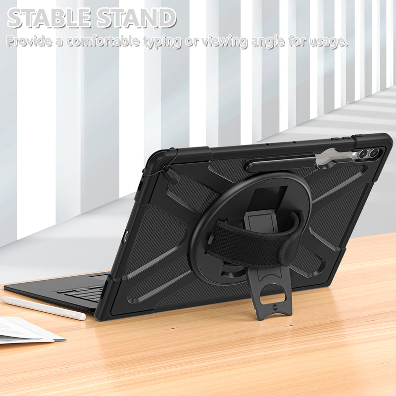 Cargue la imagen en el visor de la galería, Samsung Galaxy Tab S8 Ultra & S9 Ultra 14.6" - 360 Degree Rotate Shockproof Heavy Duty Tough Stand Case Cover With Pen Holder - Polar Tech Australia