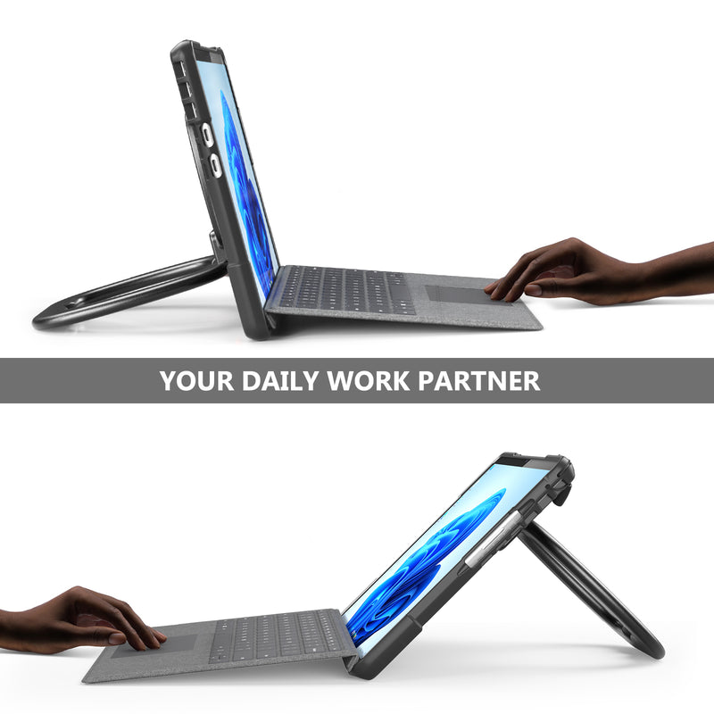 Chargez l'image dans la visionneuse de la galerie, Microsoft Surface Pro 8 (1983) - 360 Degree Rotate Shockproof Heavy Duty Tough Stand Case Cover With Pen Holder - Polar Tech Australia