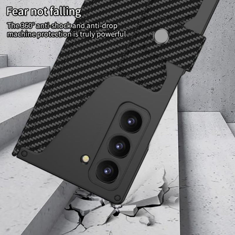 Cargue la imagen en el visor de la galería, Samsung Galaxy Z Fold7 5G - GKK Integrated Armor Flip Leather Case with Pen Slot, Stylus Not Included - Polar Tech Australia