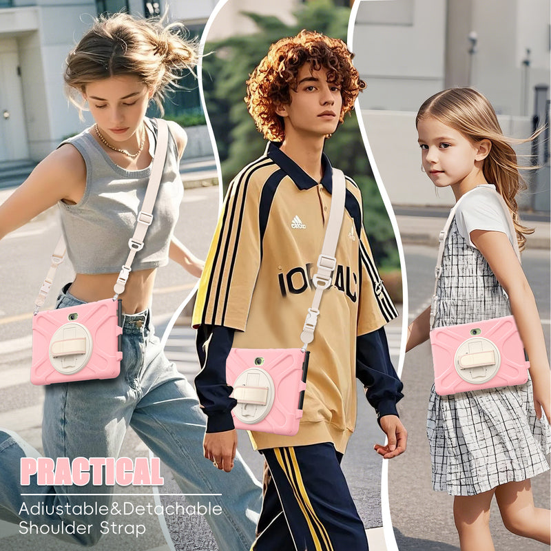 Cargue la imagen en el visor de la galería, Samsung Galaxy Tab Active Pro / Active 4 Pro / Active 5 Pro Series - Heavy Duty 360 Degree Rotate Stand Hand Strap Case With Shoulder Strap - Polar Tech Australia