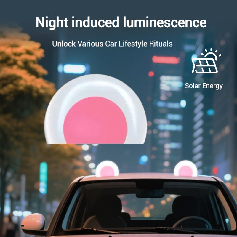 Cargue la imagen en el visor de la galería, Cute Cartoon Cat Ear Solar-Powered Decorative Light Safety Lights For Car Exterior & Car Roof (1 Pair) - i-Station Mobile Phone & Electronic Device Repair and Accessories