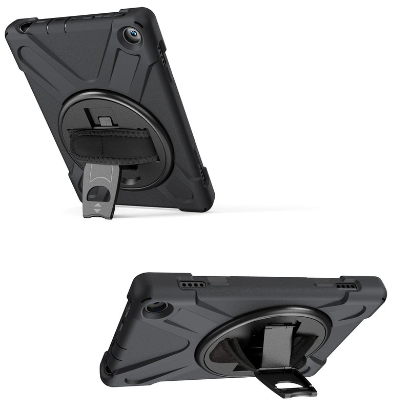 Cargue la imagen en el visor de la galería, Amazon Kindle Fire 8 2020 Heavy Duty 360 Degree Rotate Stand Hand Strap Case - Polar Tech Australia