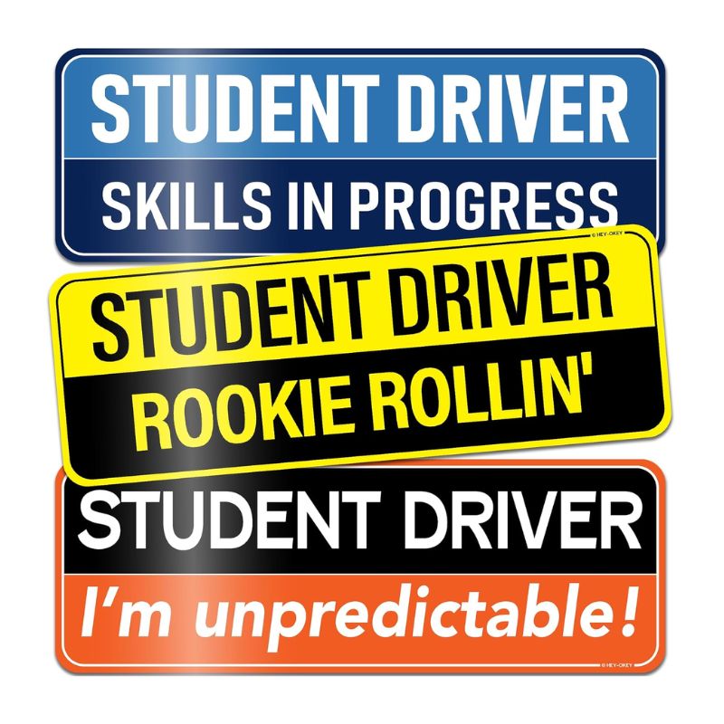 Cargue la imagen en el visor de la galería, Universal Magnetic New Driver Car Sign – Removable & Reusable Safety Sticker for Vehicles (3 Pack) - i-Station Mobile Phone & Electronic Device Repair and Accessories