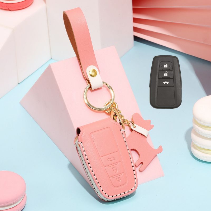 Cargue la imagen en el visor de la galería, Toyota Genuine Leather Full Protection Car Key Fob Case Cover For Aygo, Yaris, Corolla, C-HR, Camry, GT86, GR Supra, Prius, Prado, Mirai, RAV4, Land Cruiser, Hilux, Proace - Polar Tech Australia