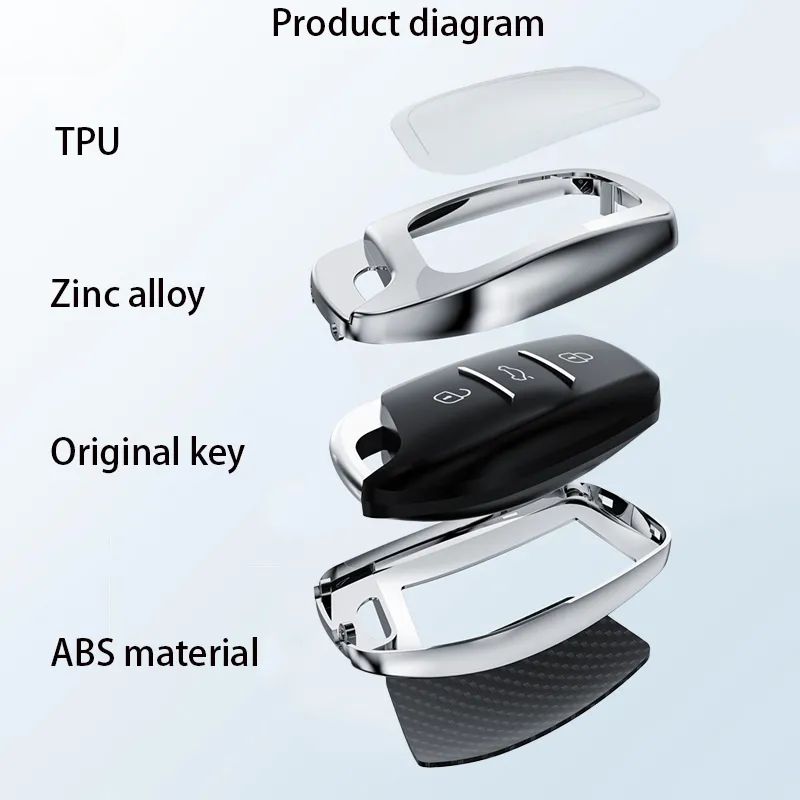 Cargue la imagen en el visor de la galería, MG Zinc Alloy + TPU Smart Car Key Fob Case Cover For MG3, MG5, MG6, MG7, GT, GSF, ONE, ZS, EV EZS, HS, EHS,ONE - Polar Tech Australia