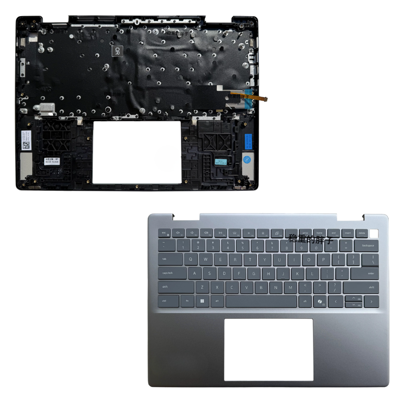 Cargue la imagen en el visor de la galería, Dell Inspiron 14 7440 7445 2-In-1 Series - Laptop Palmrest Cover Frame With Keyboard US English Layout