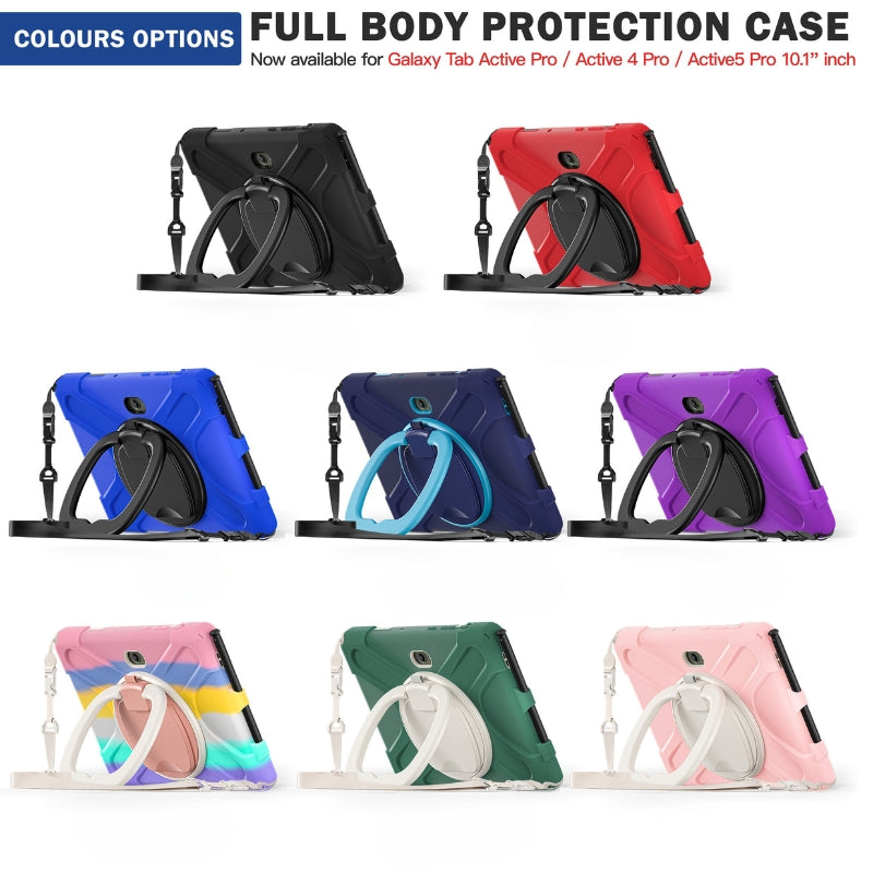 Cargue la imagen en el visor de la galería, Samsung Galaxy Tab Active Pro / Active 4 Pro / Active 5 Pro Series - Heavy Duty 360 Degree Rotate Stand Hand Strap Case With Shoulder Strap - Polar Tech Australia