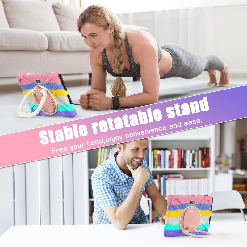 Cargue la imagen en el visor de la galería, Samsung Galaxy Tab Active Pro / Active 4 Pro / Active 5 Pro Series - Heavy Duty 360 Degree Rotate Stand Hand Strap Case With Shoulder Strap - Polar Tech Australia