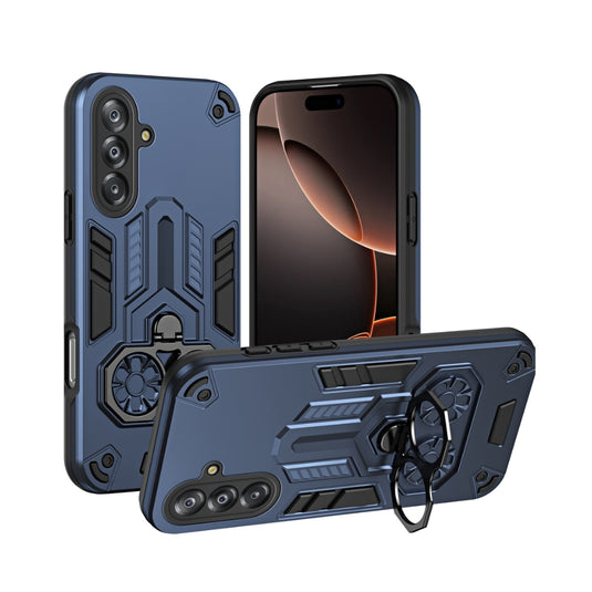 Samsung Galaxy A07 4G (SM-A075) - Double-Ring Holder PC Hybrid TPU Phone Case - Polar Tech Australia