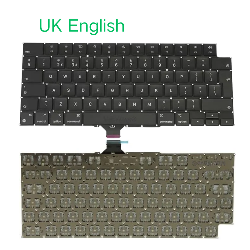 Load image into Gallery viewer, MacBook Pro 14" A2442 A2779 / MacBook Pro 16" A2485 A2780 / A3185 A3186 A3401 A3403 - Keyboard US UK English Layout