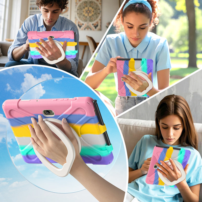 Cargue la imagen en el visor de la galería, Samsung Galaxy Tab Active Pro / Active 4 Pro / Active 5 Pro Series - Heavy Duty 360 Degree Rotate Stand Hand Strap Case With Shoulder Strap - Polar Tech Australia