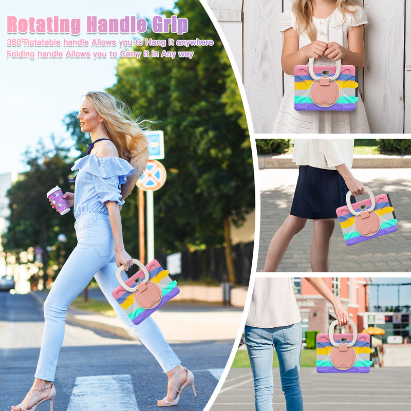 Cargue la imagen en el visor de la galería, Samsung Galaxy Tab Active Pro / Active 4 Pro / Active 5 Pro Series - Heavy Duty 360 Degree Rotate Stand Hand Strap Case With Shoulder Strap - Polar Tech Australia