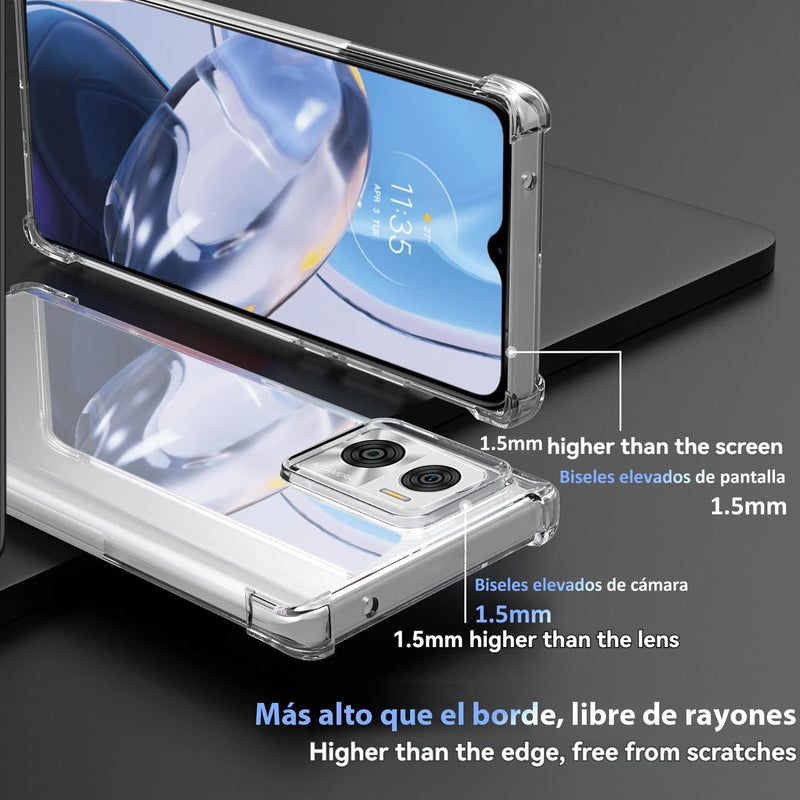 Cargue la imagen en el visor de la galería, Motorola Moto E22/E22i - AirPillow Cushion Transparent Soft Clear TPU Four Corners Protective Case - Polar Tech Australia