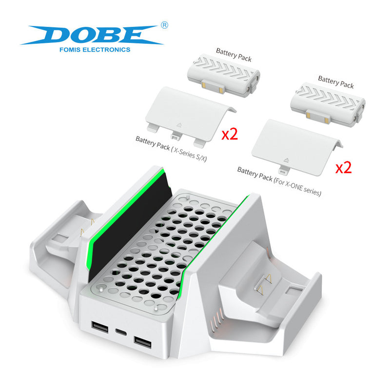 Load image into Gallery viewer, Xbox Series S - Cooling Fan Charging Vertical Stand Dual Controller Charging Base