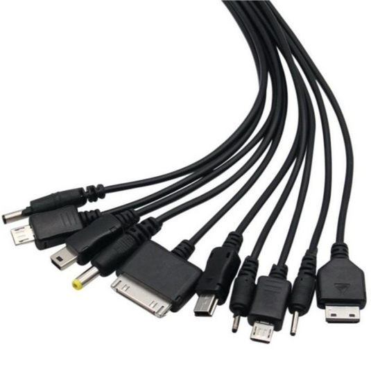 10-in-1 USB Charging Cable – Universal Multi-Head Charger for Old & New Devices - Polar Tech Australia