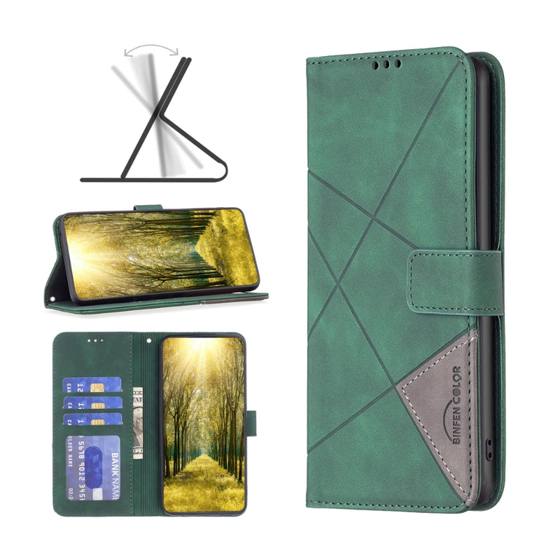 Cargue la imagen en el visor de la galería, Apple iPhone 17 Pro Max - Rhombus Texture Magnetic Leather Phone Case - Polar Tech Australia