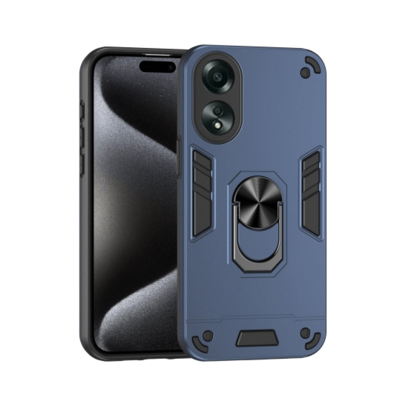 Load image into Gallery viewer, OPPO A17 (CPH2477) - Shockproof Metal Ring Holder Phone Case - Polar Tech Australia