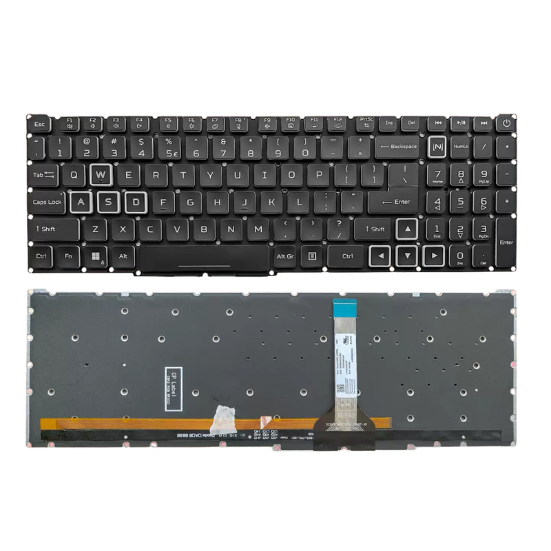 Cargue la imagen en el visor de la galería, Acer Nitro V 16 ANV16-41 ANV16-42 ANV16-71 ANV16-72 N24C4 N25C4 Series - Laptop Keyboard With Backlit US Layout