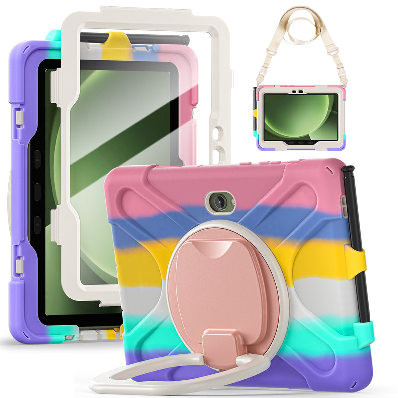 Cargue la imagen en el visor de la galería, Samsung Galaxy Tab Active Pro / Active 4 Pro / Active 5 Pro Series - Heavy Duty 360 Degree Rotate Stand Hand Strap Case With Shoulder Strap - Polar Tech Australia