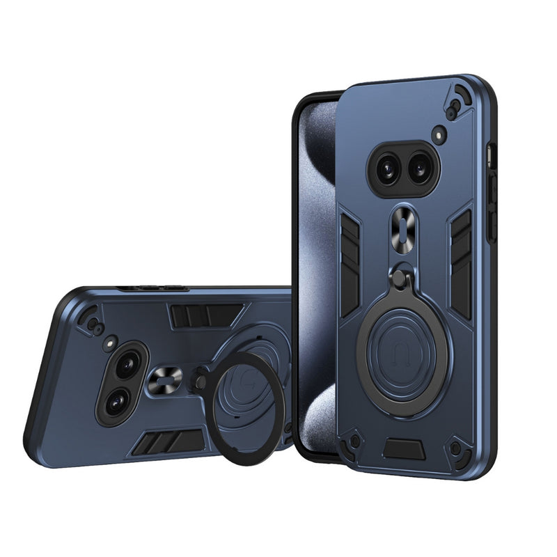 Cargue la imagen en el visor de la galería, Nothing Phone (2a) Plus - Metal Ring 360 Degree Rotating Holder PC Hybrid TPU Phone Case - Polar Tech Australia
