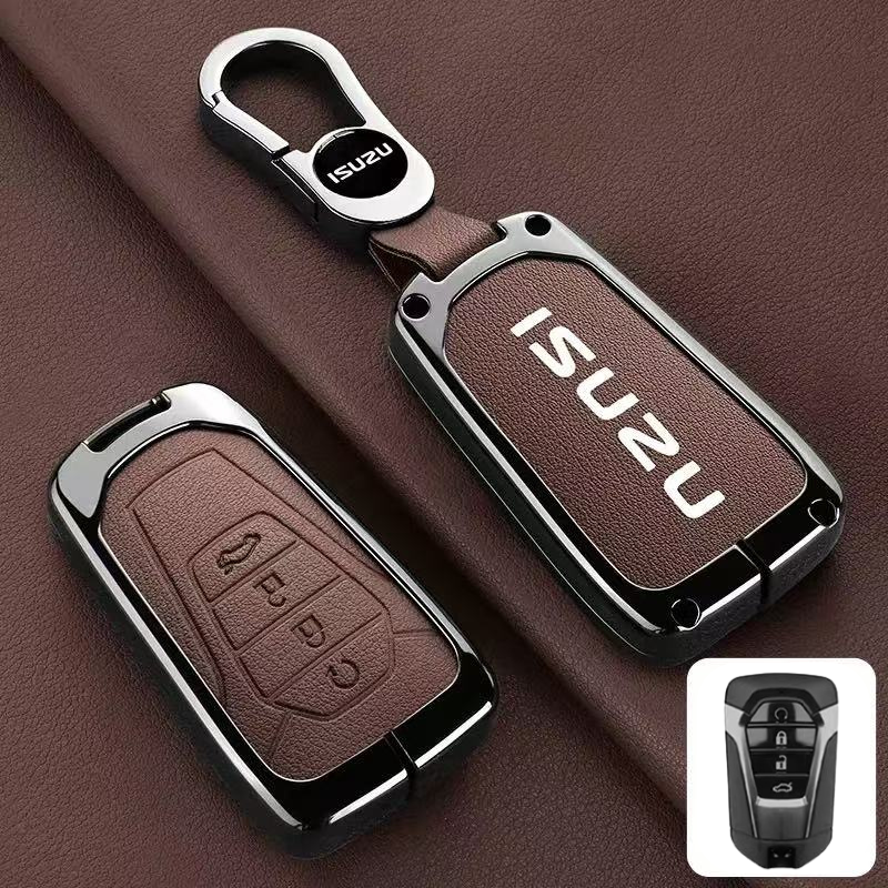 Chargez l'image dans la visionneuse de la galerie, Isuzu Aluminum Alloy Shockproof Car Key Case Cover for D-Max, MU-X, Lingtuo, Ruimai