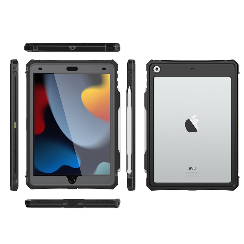 Cargue la imagen en el visor de la galería, Apple iPad 7th 2019 & 8th 2020 & 9th 2021 10.2" Shellbox Waterproof Heavy Duty Lifeproof Style Case - Polar Tech Australia