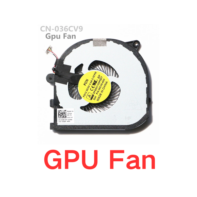 Chargez l'image dans la visionneuse de la galerie, Dell XPS 15 9550 / Precision 5510 M5510 Series - Laptop CPU & GPU Cooling Fan Cooler