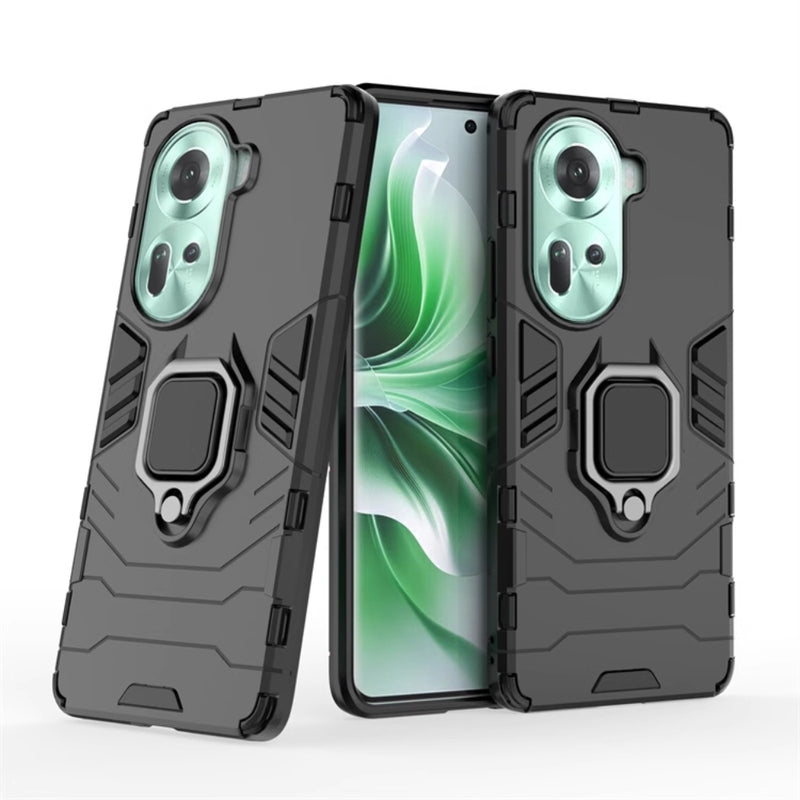 Chargez l'image dans la visionneuse de la galerie, OPPO Reno11 5G (CPH2599) - Heavy Duty Armor Case With Ring Holder Stand - Polar Tech Australia