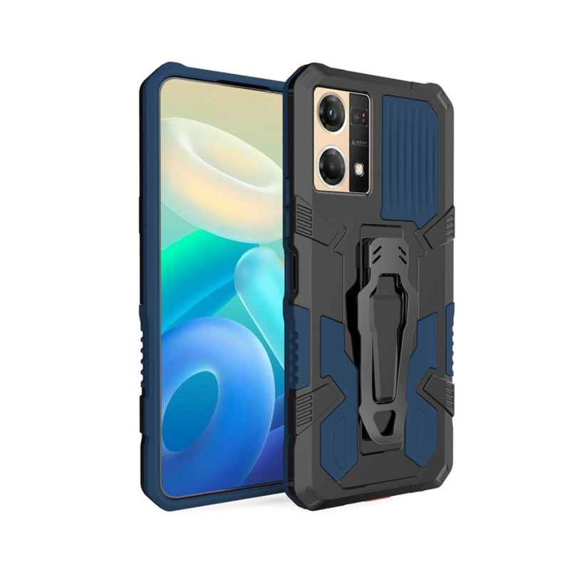 Cargue la imagen en el visor de la galería, OPPO Reno7 4G (CPH2363) - Heavy Duty Dual Layer Armor Defender Silicone Kickstand Case - Polar Tech Australia
