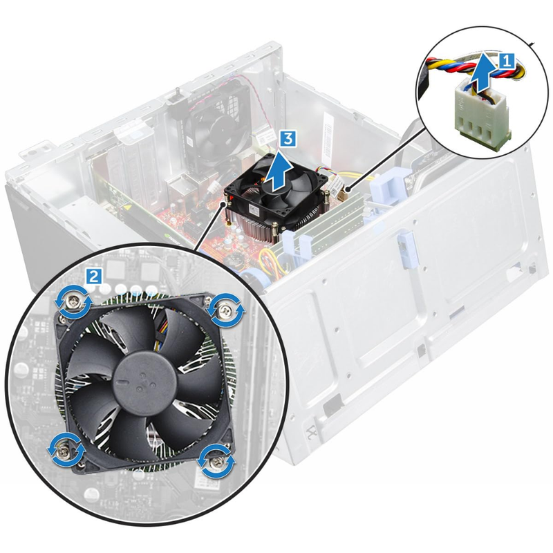Cargue la imagen en el visor de la galería, Dell Optiplex 3050 5050 5070 7050 7070 Precision 3420 3430 3440 Series - Desktop CPU Cooling Fan Cooler With Heatsink - Polar Tech Australia
