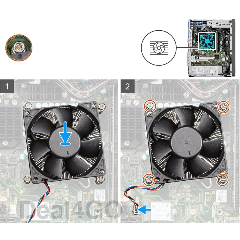 Load image into Gallery viewer, Dell Optiplex 7000 5000 3000 7010 7080 Series - Desktop CPU Cooling Fan Cooler With Heatsink - Polar Tech Australia