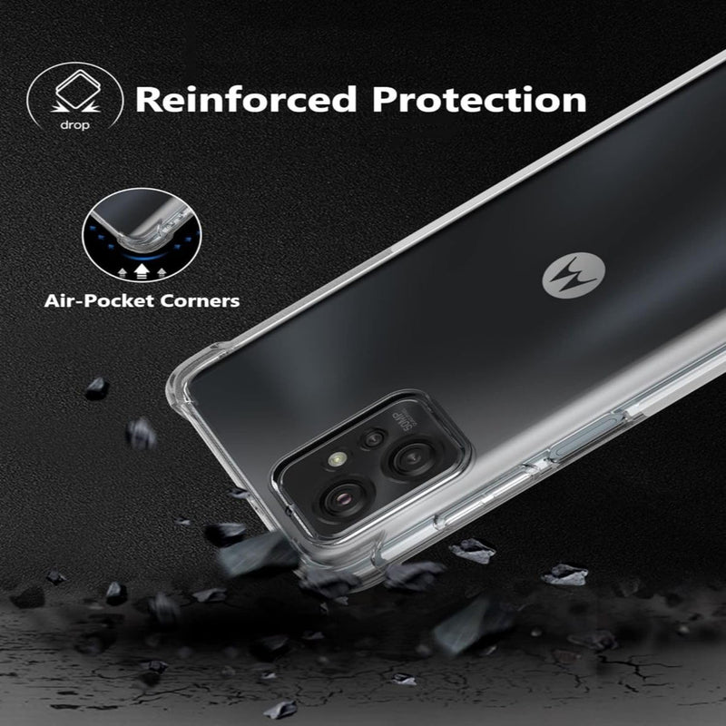 Cargue la imagen en el visor de la galería, Motorola Moto G Power 2023 - AirPillow Cushion Transparent Soft Clear TPU Four Corners Protective Case - Polar Tech Australia
