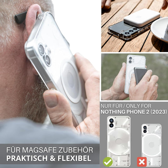 Nothing Phone 2 - AirPillow Cushion Transparent Soft Clear TPU Four Corners Protective Case - Polar Tech Australia